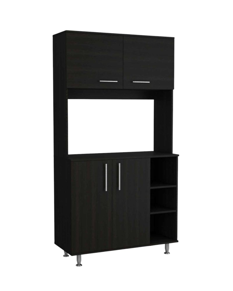 71" Black Wood Pantry Or Storage Closet HomeRoots