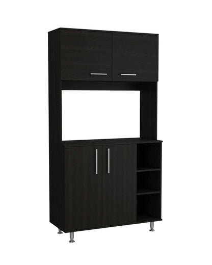 71" Black Wood Pantry Or Storage Closet HomeRoots