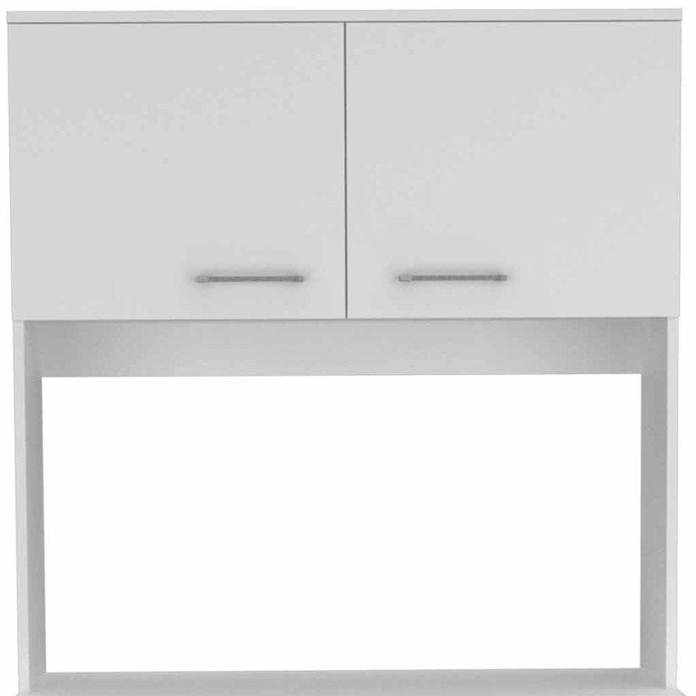 71" Modern White Pantry Cabinet with Five Shelves HomeRoots
