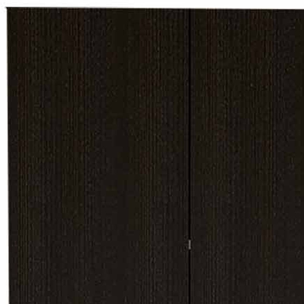 79" Modern Black Pantry Cabinet with Two Doors and Five Shelves