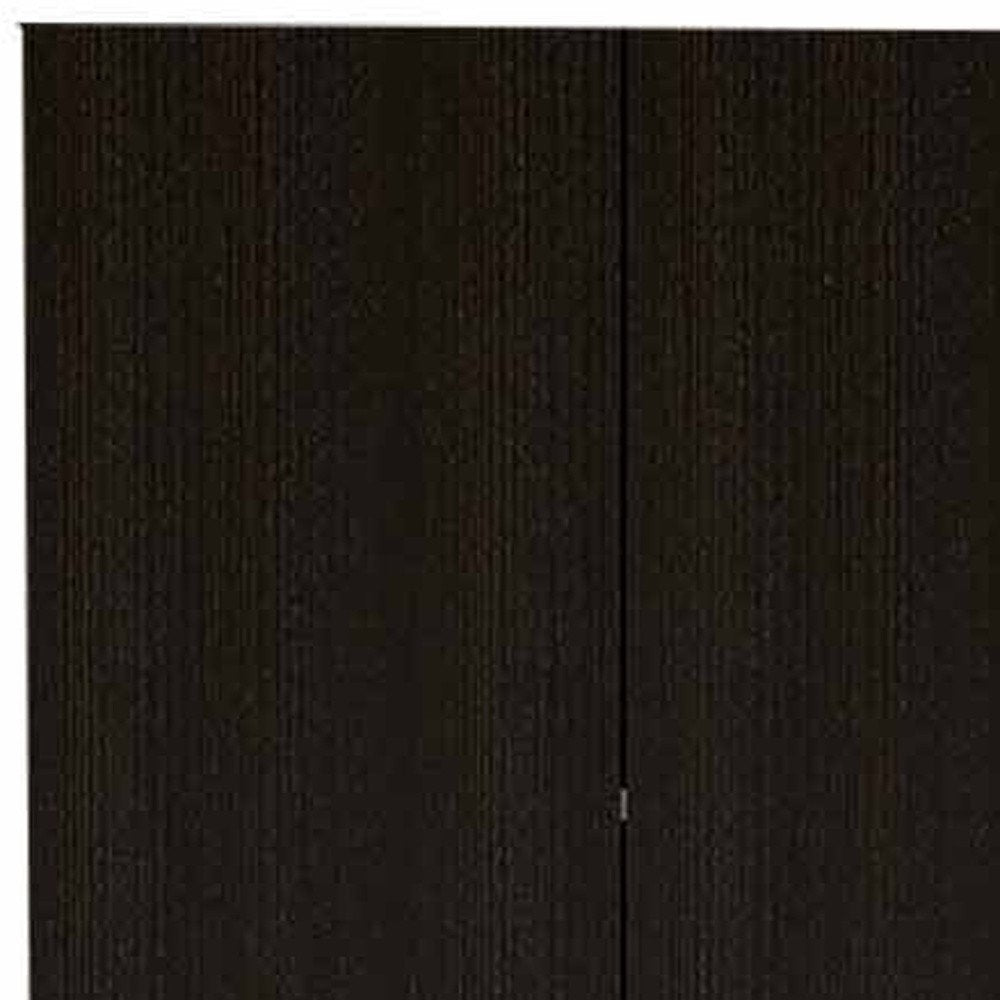 79" Modern Black Pantry Cabinet with Two Doors and Five Shelves HomeRoots