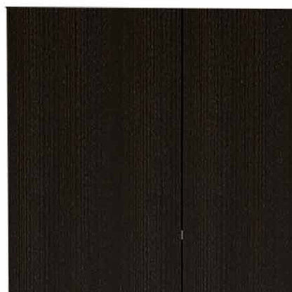 79" Modern Black Pantry Cabinet with Two Doors and Five Shelves HomeRoots
