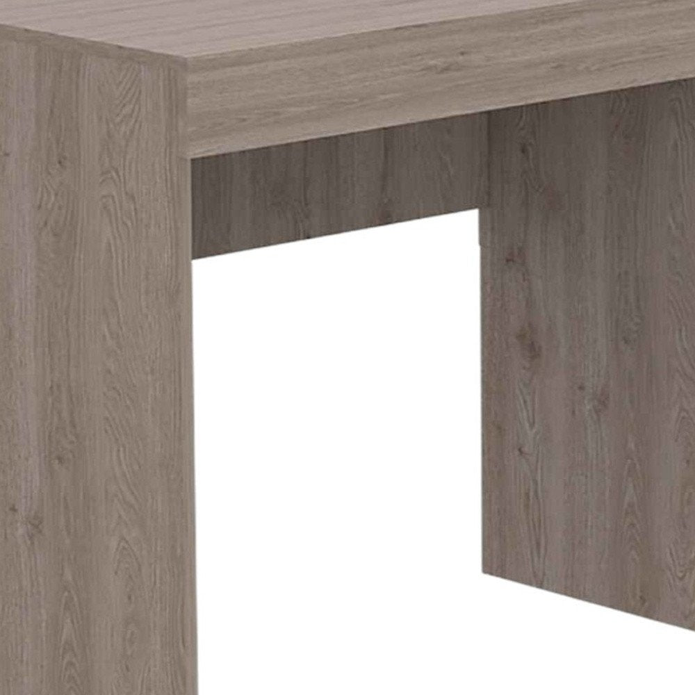 47" Light Gray Computer Desk With Two Drawers HomeRoots