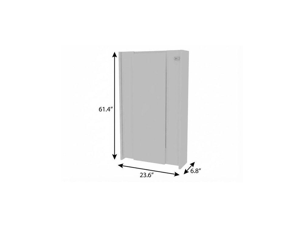 24" White Wall Mounted Writing Desk HomeRoots