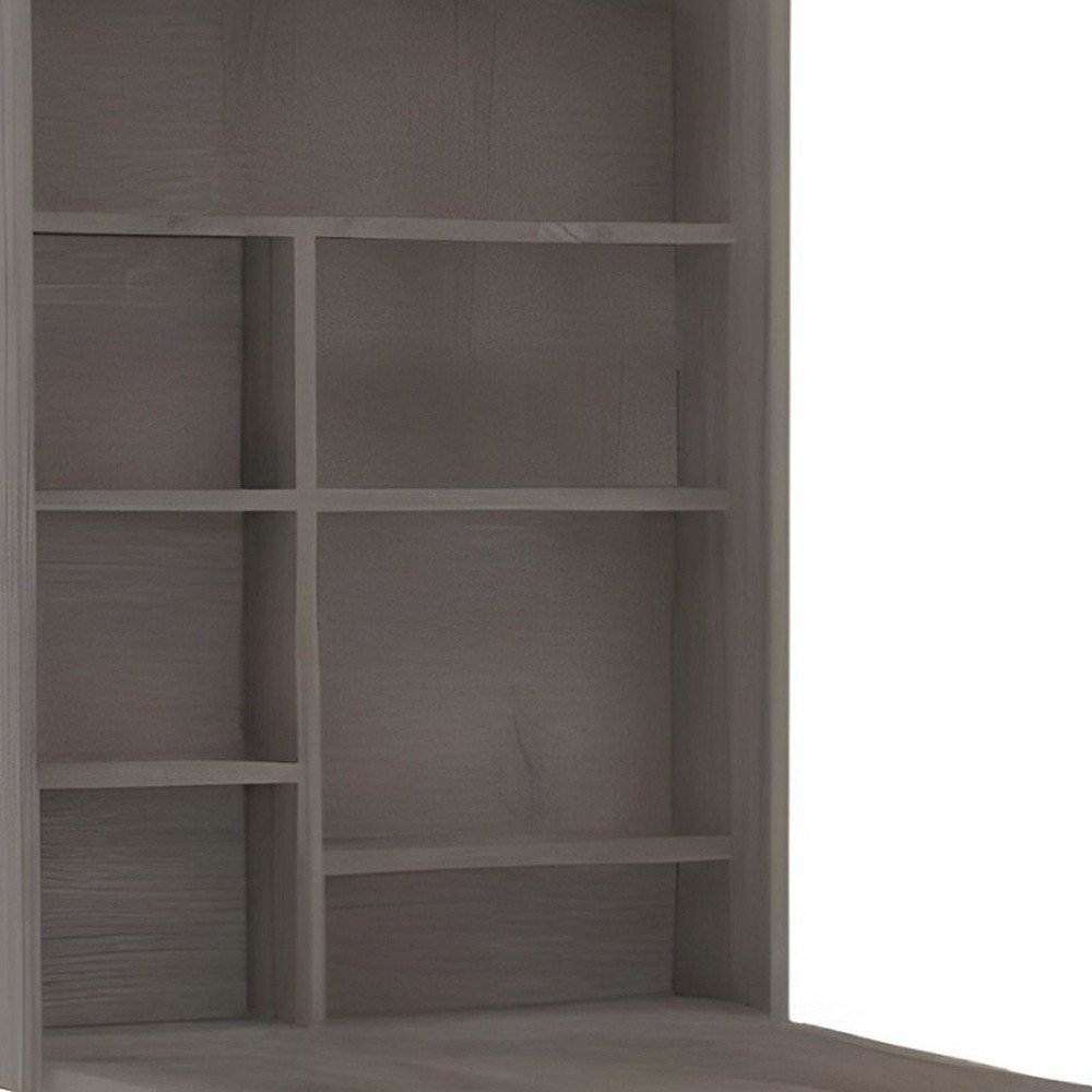 24" Light Gray Floating Desk HomeRoots