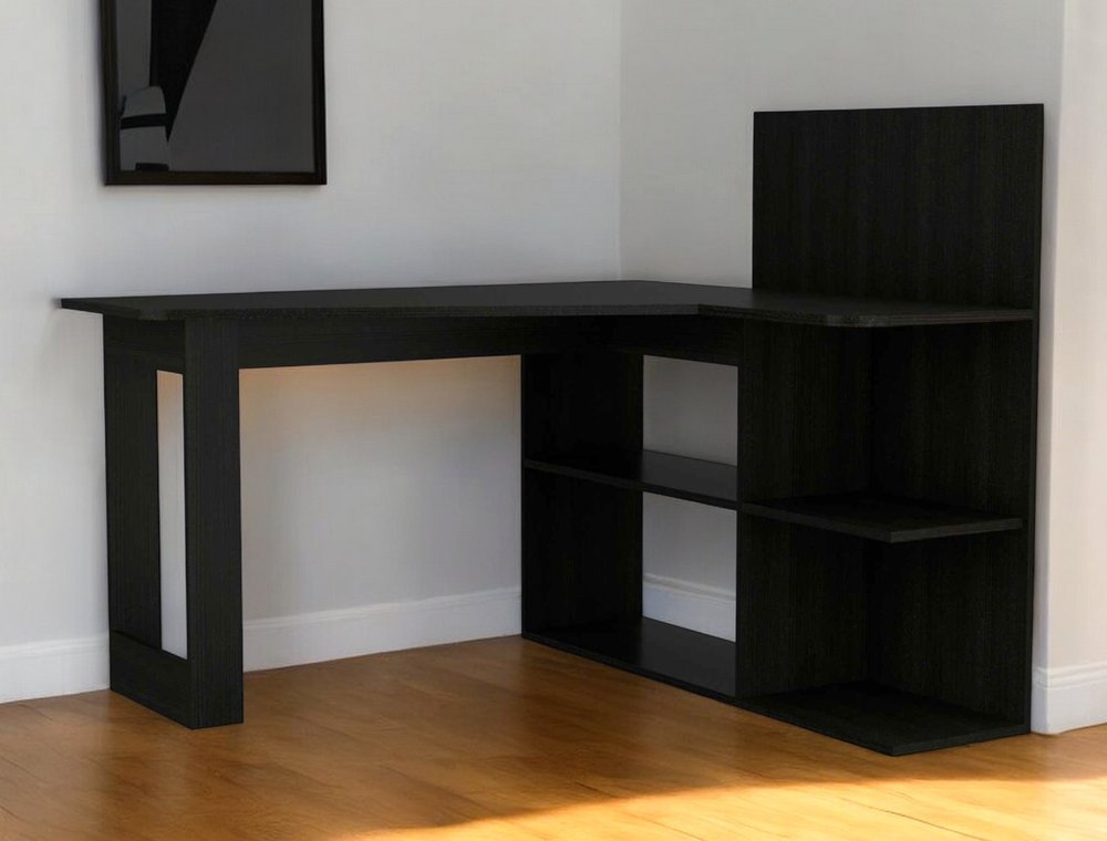 48" Black L Shape Computer Desk HomeRoots