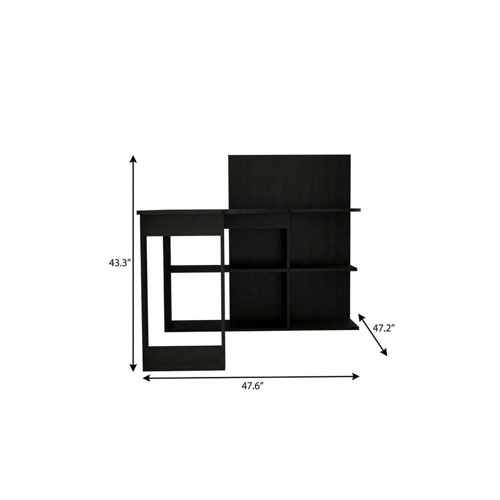48" Black L Shape Computer Desk HomeRoots