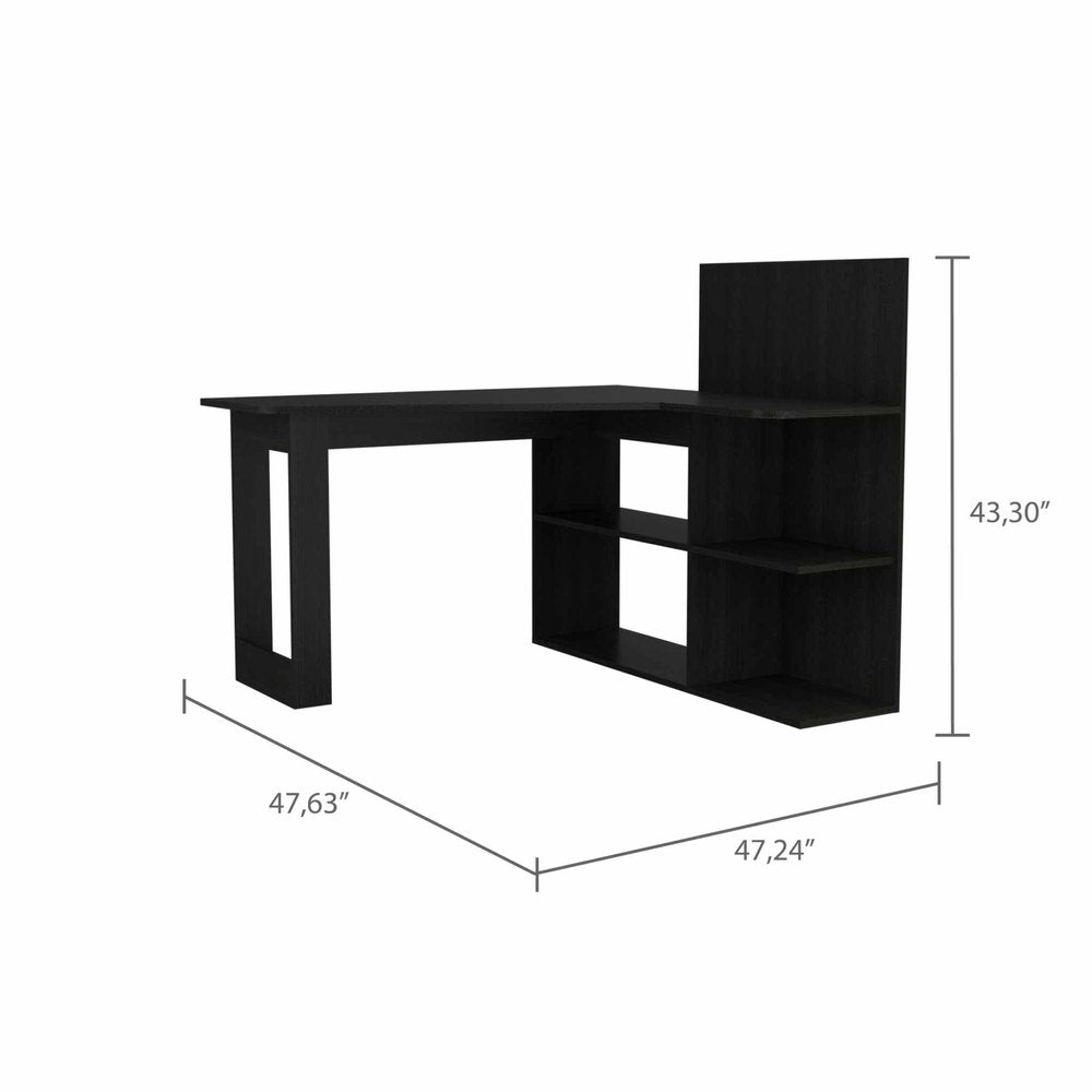 48" Black L Shape Computer Desk HomeRoots