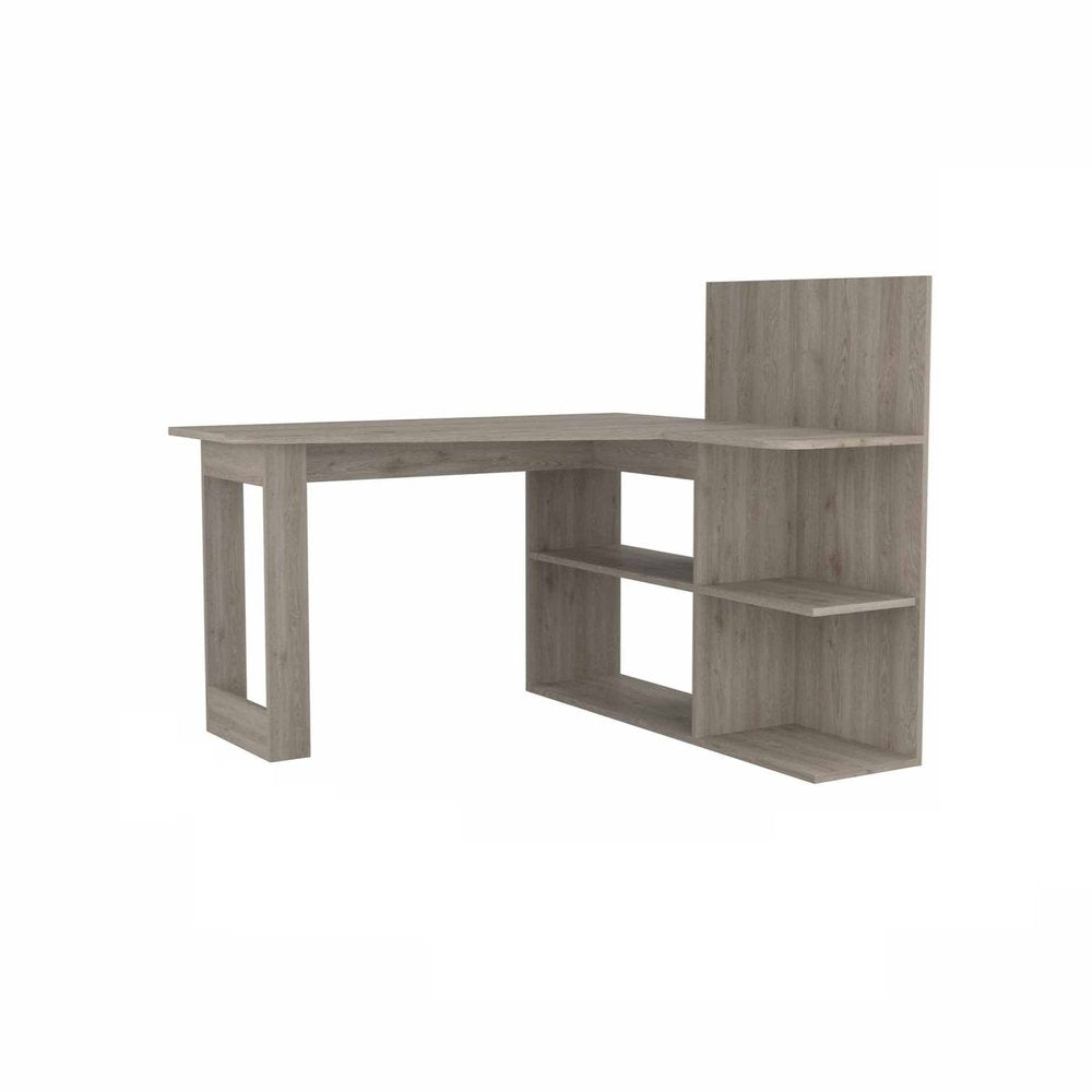 48" Light Gray L Shape Computer Desk HomeRoots