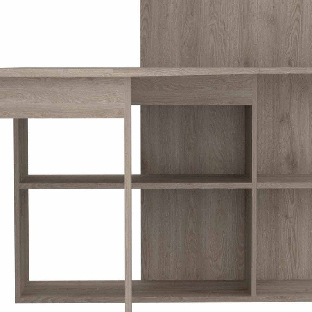 48" Light Gray L Shape Computer Desk HomeRoots