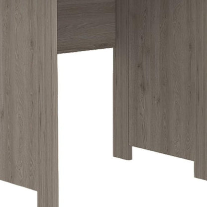 47" Light Gray and Brown Wood Computer Desk With Three Drawers