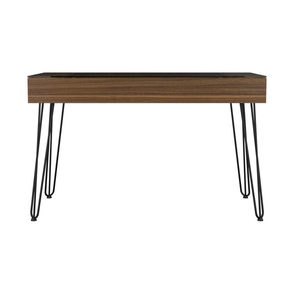 47" Brown and Black Computer Desk HomeRoots