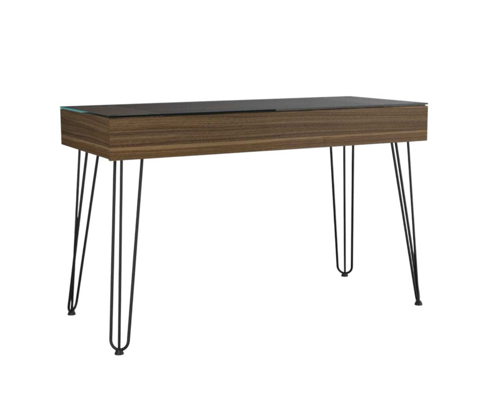 47" Brown and Black Computer Desk HomeRoots