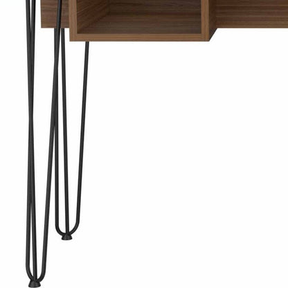 55" Brown and Black Computer Desk HomeRoots