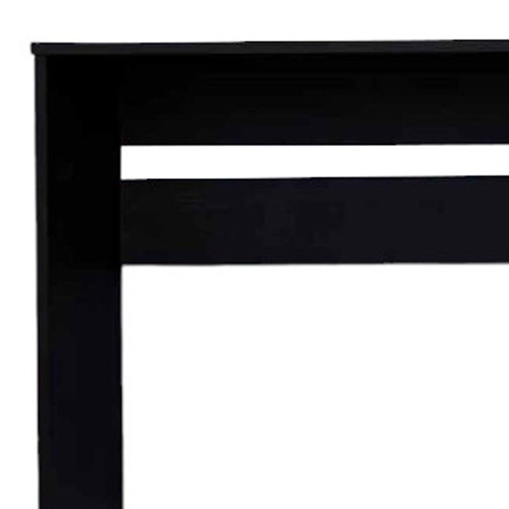 47" Black Computer Desk With Three Drawers HomeRoots