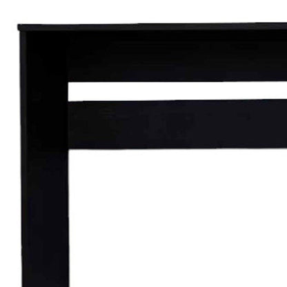 47" Black Computer Desk With Three Drawers HomeRoots