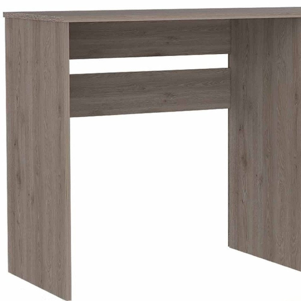 47" Light Gray Computer Desk With Three Drawers HomeRoots