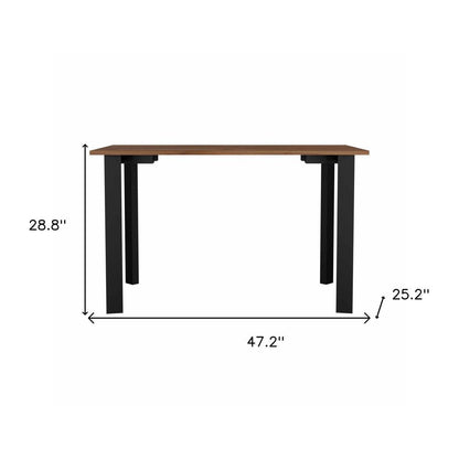 47" Brown and Black Computer Desk HomeRoots