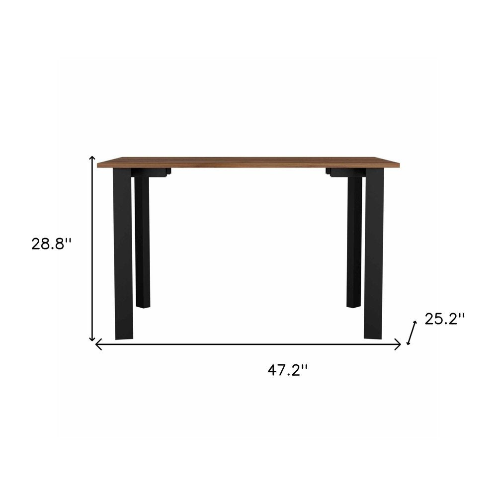 47" Brown and Black Computer Desk HomeRoots