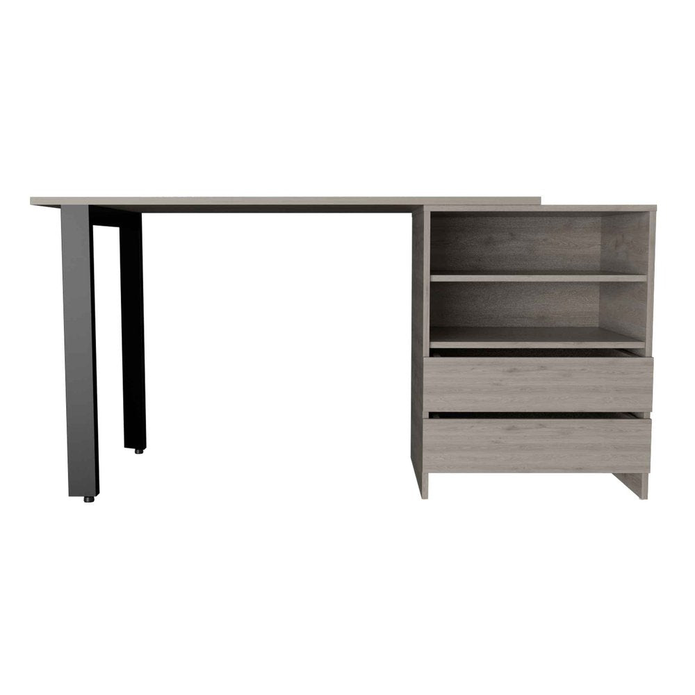 58" Light Gray Computer Desk HomeRoots