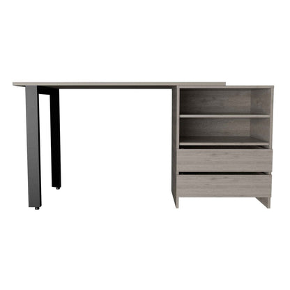 58" Light Gray Computer Desk HomeRoots