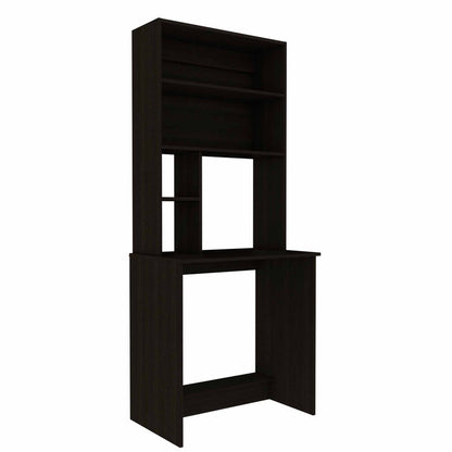 30" Black Computer Desk With Hutch HomeRoots