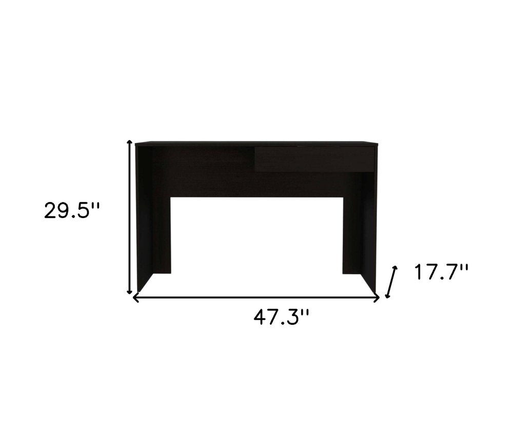 47" Black Computer Desk HomeRoots