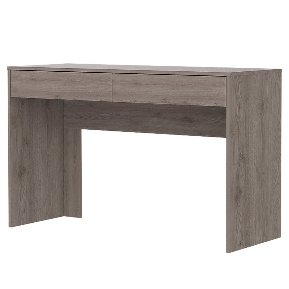 47" Light Gray Computer Desk With Two Drawers HomeRoots