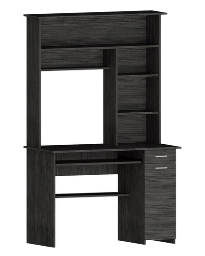 43" Gray Computer Desk With Hutch HomeRoots