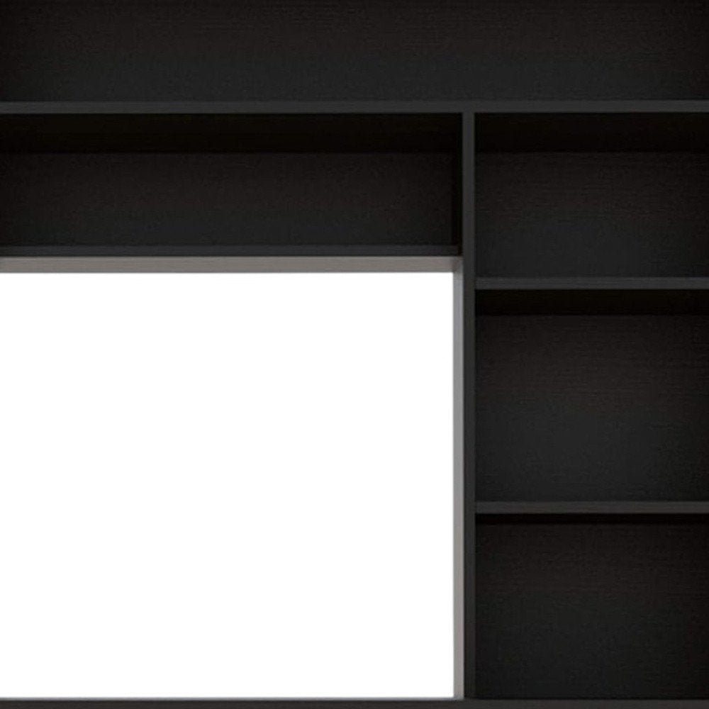 43" Black Computer Desk With Hutch HomeRoots