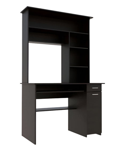 43" Black Computer Desk With Hutch HomeRoots