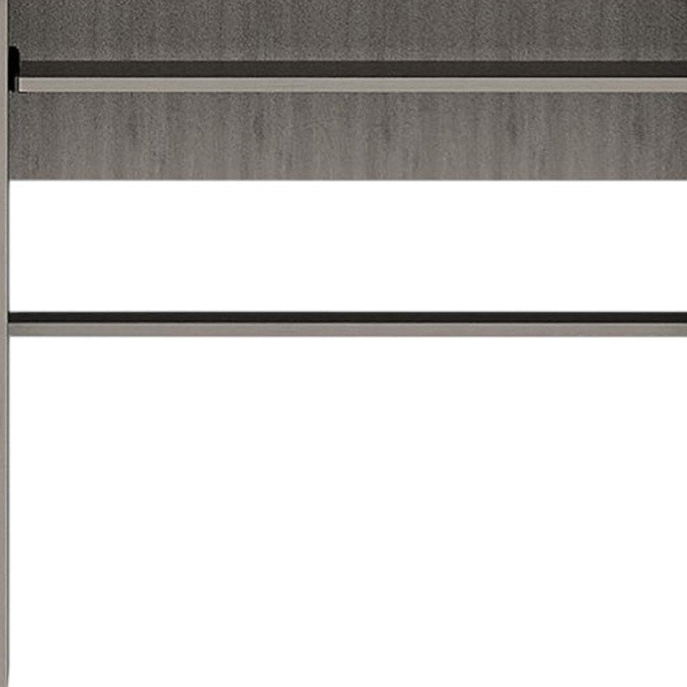 43" Light Gray Computer Desk With Hutch HomeRoots