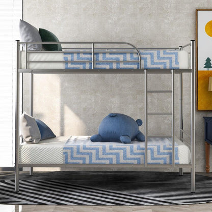 Silver Twin Over Twin Separable Bunk Bed - FurniFindUSA