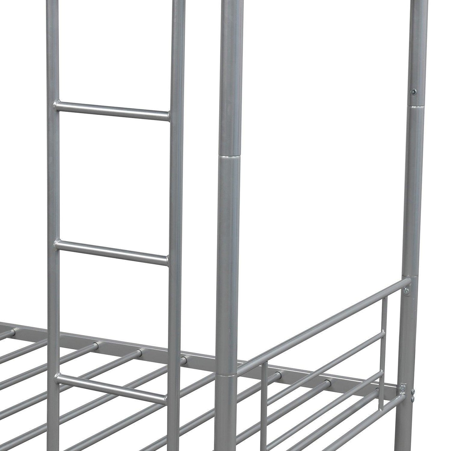 Silver Twin Over Twin Separable Bunk Bed - FurniFindUSA