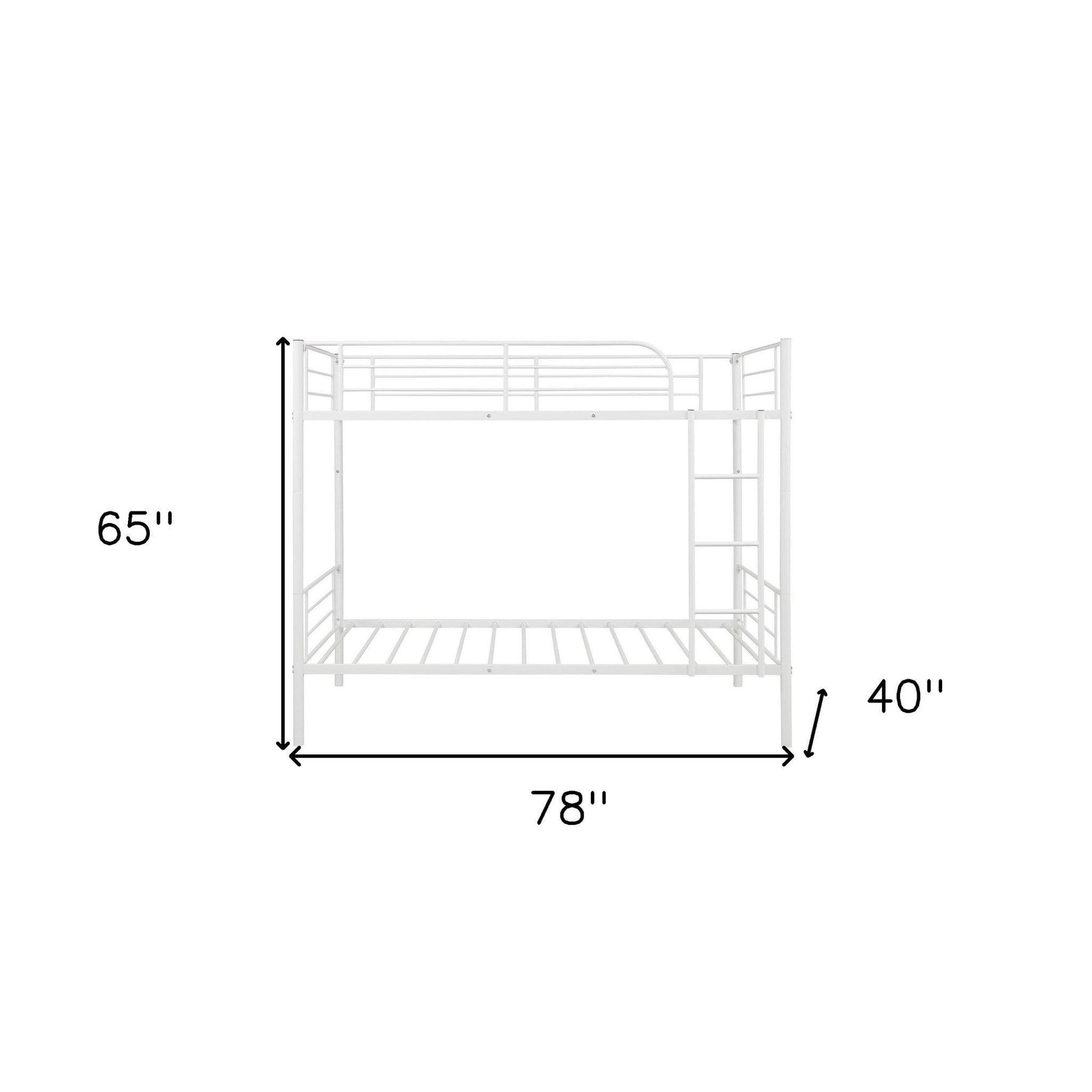 Black Twin Over Twin Separable Bunk Bed - FurniFindUSA