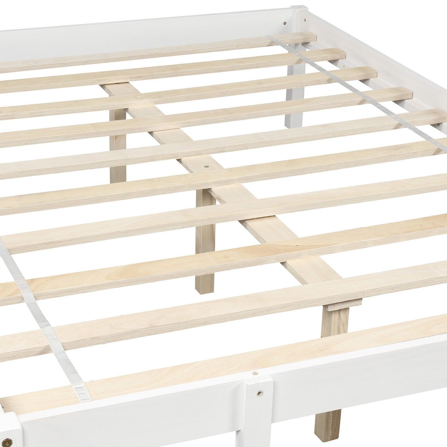 White Twin Size Full Size Bunk Bed - FurniFindUSA