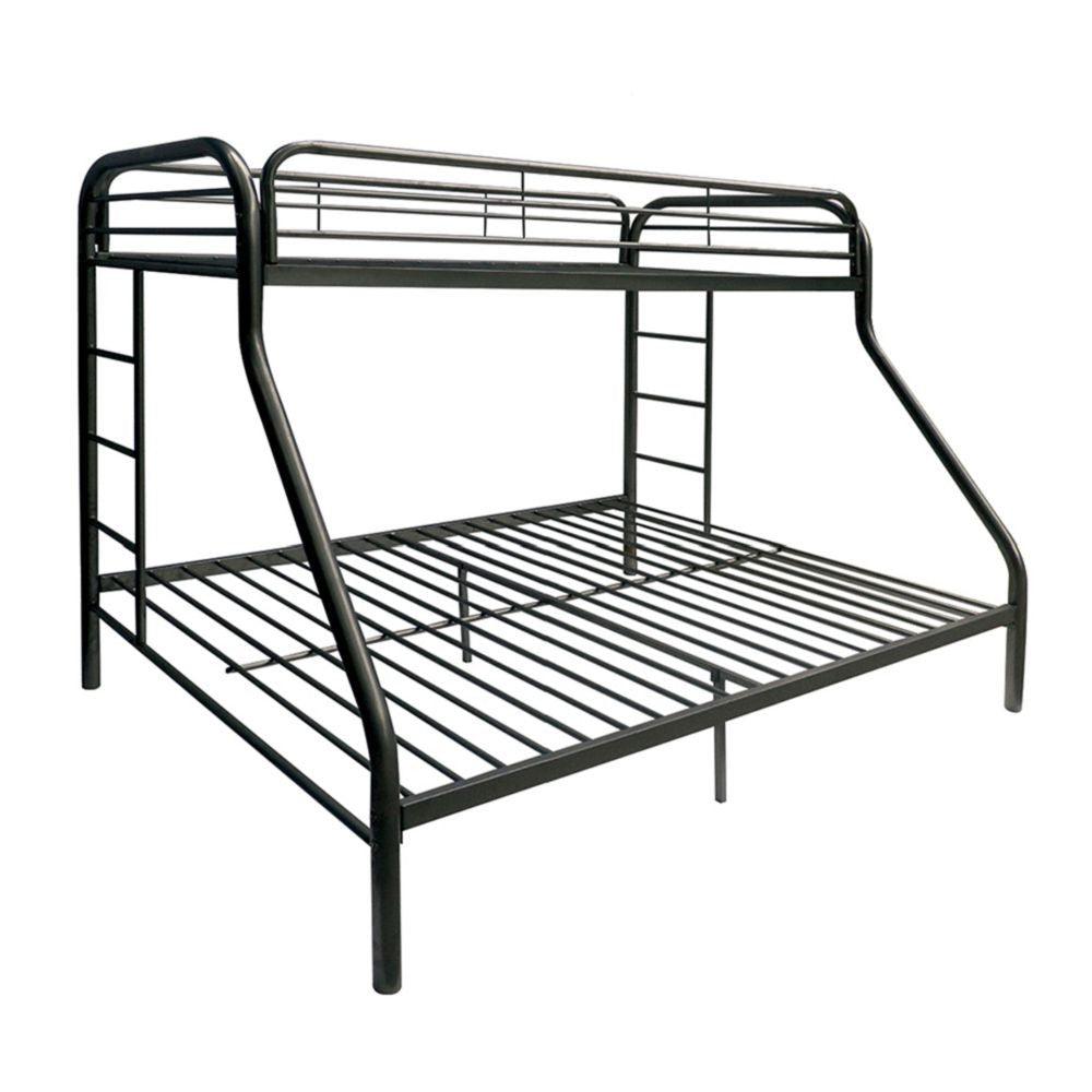 Black Twin Over Full Size Bunk Bed - FurniFindUSA