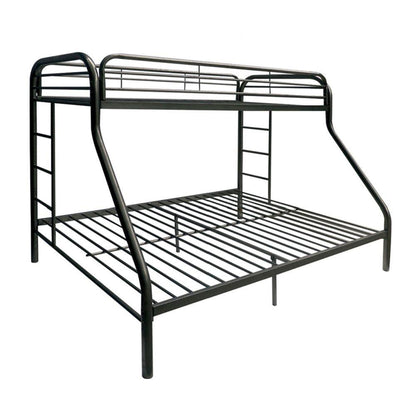 Black Twin Over Full Size Bunk Bed - FurniFindUSA