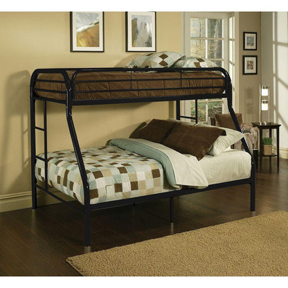 Black Twin Over Full Size Bunk Bed - FurniFindUSA