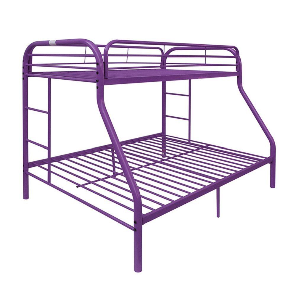 Purple Twin Over Full Size Bunk Bed - FurniFindUSA