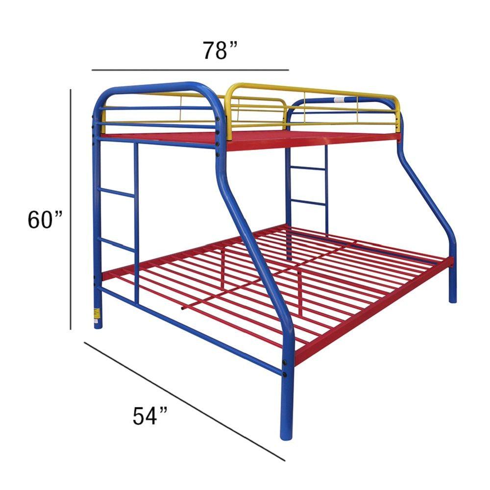 Colorful Twin Over Full Size Bunk Bed - FurniFindUSA