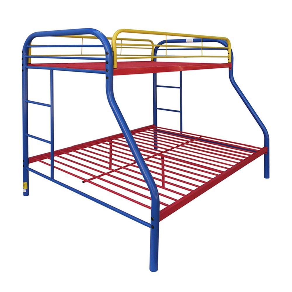 Colorful Twin Over Full Size Bunk Bed - FurniFindUSA