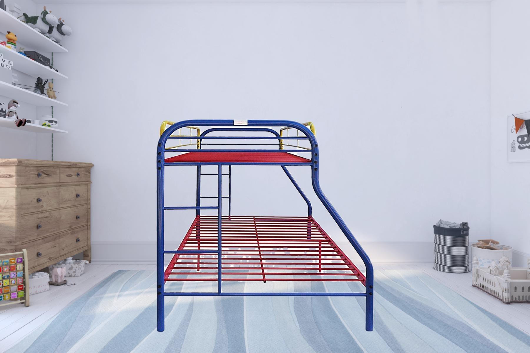 Colorful Twin Over Full Size Bunk Bed - FurniFindUSA