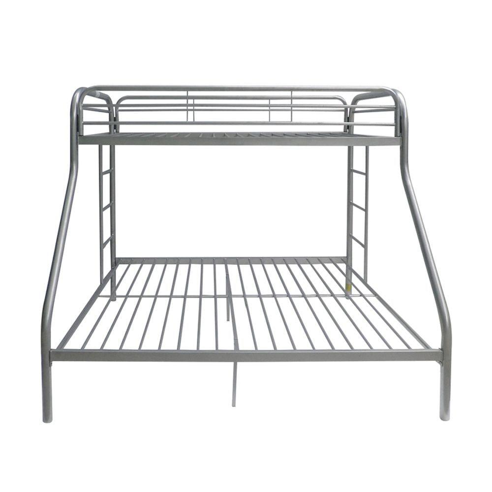 Silver Twin Over Full Size Bunk Bed - FurniFindUSA