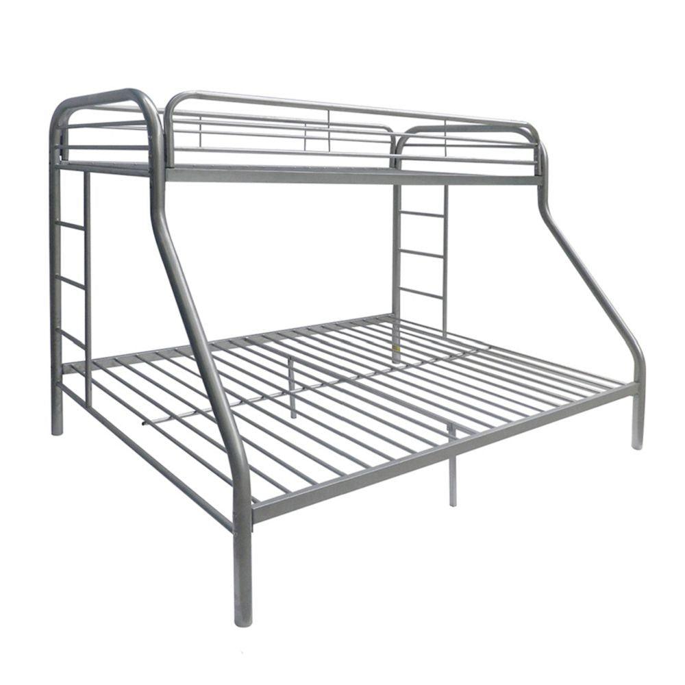 Silver Twin Over Full Size Bunk Bed - FurniFindUSA