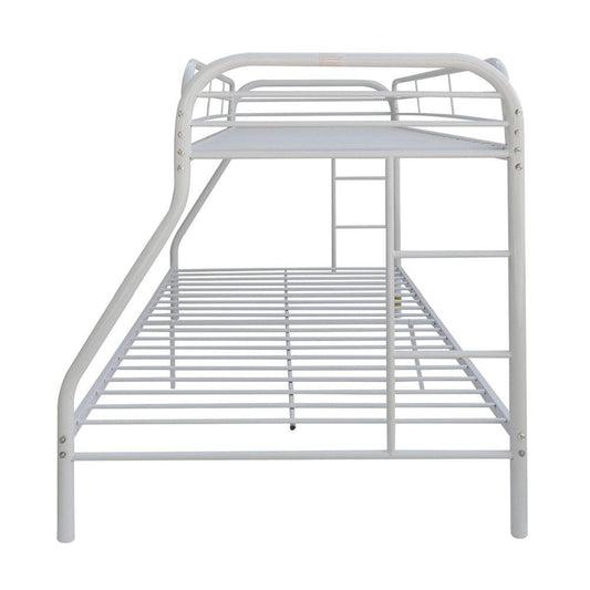 White Twin Over Full Size Bunk Bed - FurniFindUSA