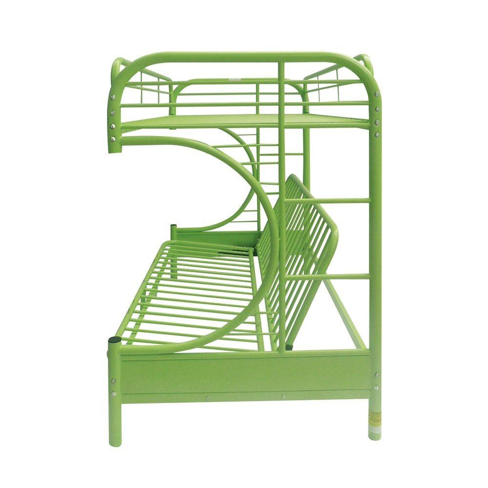 Green Twin Over Full Futon Bunk Bed - FurniFindUSA