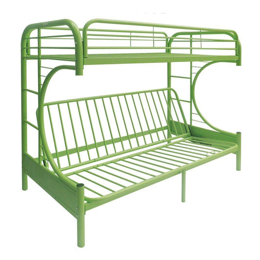 Green Twin Over Full Futon Bunk Bed - FurniFindUSA