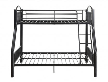 Black Traditional Twin Over Full Bunk Bed