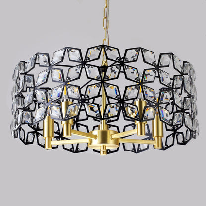 Modern Crystal Chandelier for Living-Room Round Cristal Lamp Luxury Home Decor Light Fixture - FurniFindUSA